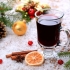 Grzane wino na soku wiśniowym, wino, kompot, z pomarańczą